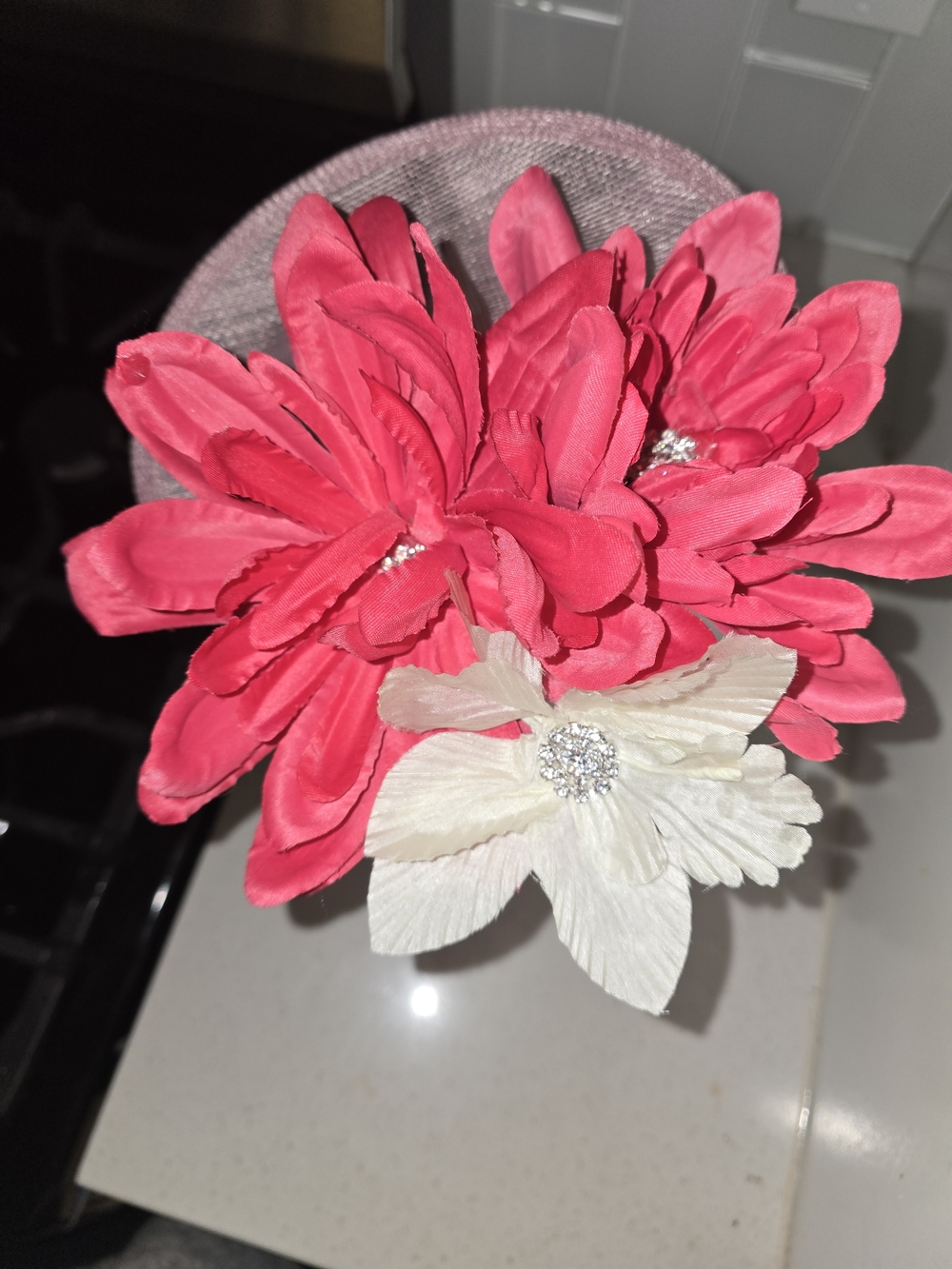 Pink Floral Fascinator Hat - Women Accessories - Picture 3 of 4